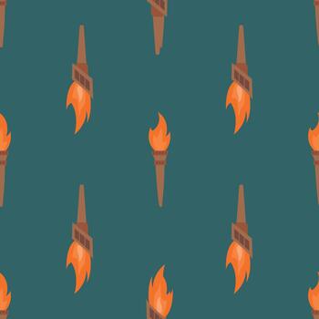 sin costura modelo con dibujado a mano antorchas. interminable texturas para tu diseño. vector