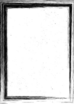 Hand drawn grunge frame. Rectangular textured border with copy space for social media story or post layout. vector