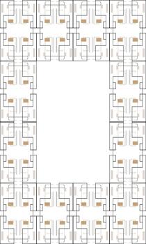 A square frame with a pattern of squares vector