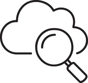 Cloud search data exploration information unlocking insights technology. vector