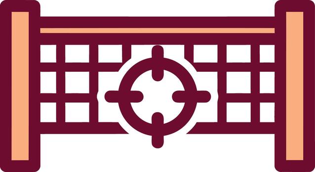 Abstract target icon on a fence symbolizing focus precision and strategic planning vector