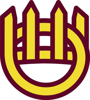 estilizado cerca formando un protector barrera en un sencillo limpiar diseño transporte seguridad vector