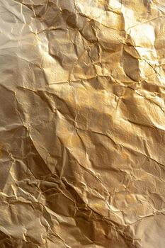 The background features a unique foil texture with a soft gradient, showcasing crinkled golden tones that create a warm and inviting atmosphere. Perfect for enhancing various design projects photo