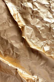 A large foil texture background features a subtle gradient, showcasing crumpled surfaces that create a sense of depth and elegance, ideal for various design applications or backgrounds photo