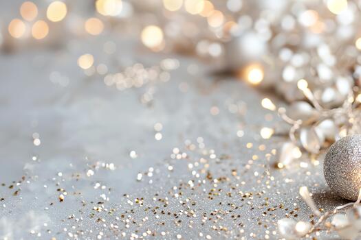 Bokeh lights shimmer softly against a pale background, providing a festive setting filled with sparkles and a sense of celebration suitable for various occasions photo