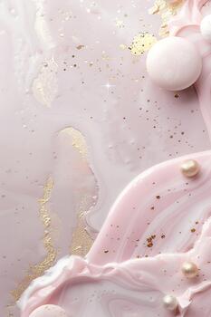 suave rosas y sutil oro formas mezcla juntos, creando un sereno y elegante fondo Perfecto para elaboración, invitaciones, o digital diseños curvo líneas y puntos mejorar el suave Mira foto