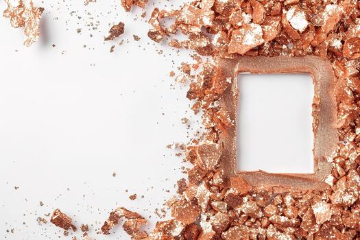 A rustic frame made of glitter sparkles decorates a bright surface, creating a warm and inviting space. The empty inner area invites personalization with cherished memories or art photo