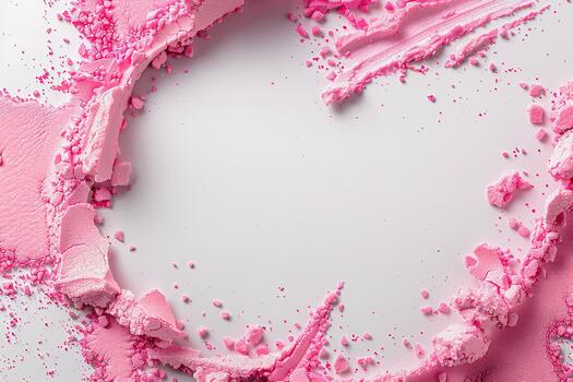 Soft pink glitter forms a shimmering border with glowing edges, leaving a clean, empty center perfect for showcasing text or artwork in a stylish setting photo