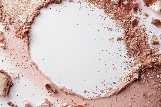 A sparkling gold glitter frame surrounds a blank center, perfect for adding festive messages or photos. The frame features shimmering edges and decorative elements ideal for New Year celebrations photo