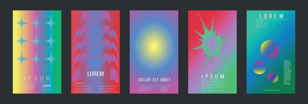 Modern black abstract poster collection, minimalist posters with geometric shapes. The versatile backgrounds for posters,labels, and template with text. vector
