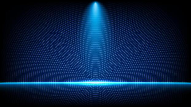 Blue light circular pattern design vector