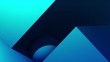 Dynamic abstract geometric design with intersecting planes and flowing curves in vibrant shades of blue and teal, creating a modern and visually engaging digital art piece video