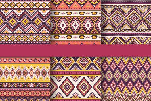 colorful geometric patterns design collection vector