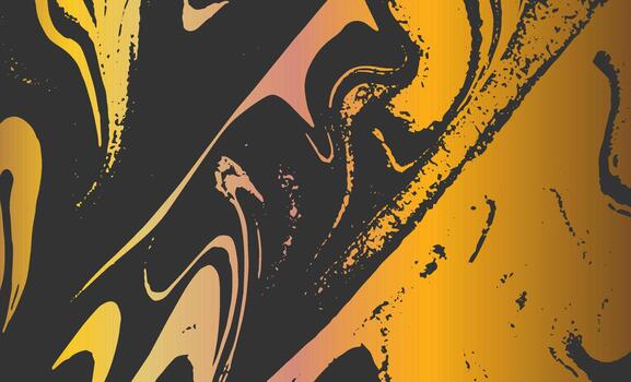 abstract background with gold and black swirls vector