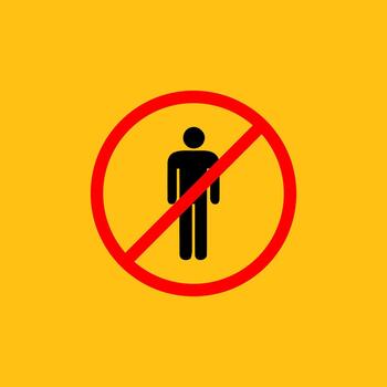 Prohibited Access - A Symbol of Restriction and Exclusion. vector
