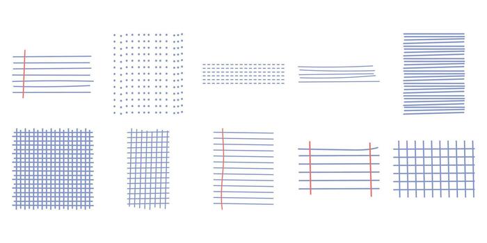 Abstract geometric patterns and technical drawings vector