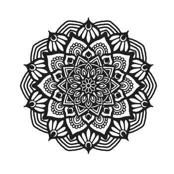 Circular pattern in the form of a mandala vector