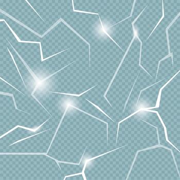 Ice surface cracks texture background design vector
