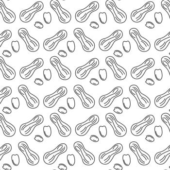 Peanut doodle nuts icon pattern background design vector