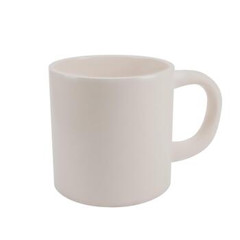 Clean 3D mug mockup on a transparent background. Realistic presentation for your brand, logo or text design. Front perspective view. vector