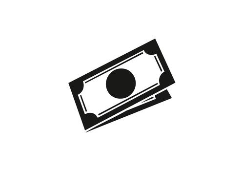 Savings and investment with simple money icon, financial planning and growth, budgeting for the future with minimalistic design, business and success vector