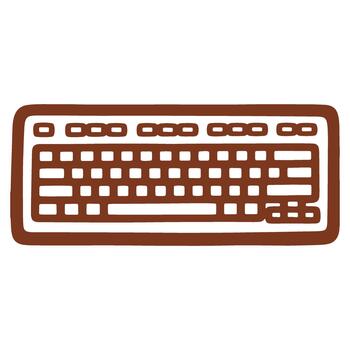 Chocolate Brown Keyboard Illustration for Technology and Communication Designs a User Interface Element for Modern Devices vector