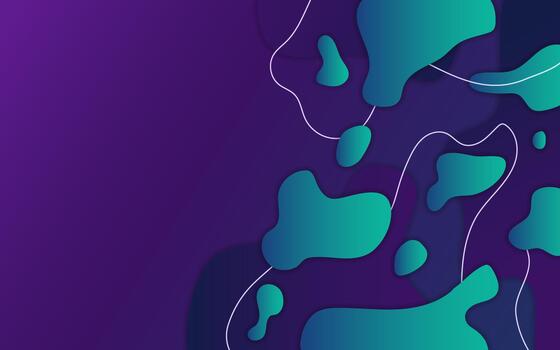 Abstract Gradient Fluid Shape Background Simple vector