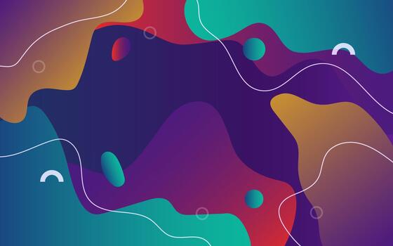 Colorful abstract background with wavy lines vector