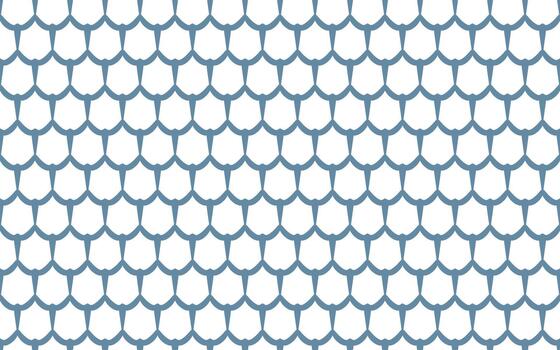 Trellis Seamless pattern. Teal Mid-Century background with interlocking scallop shapes. Dense, repeating vertical lattice backdrop for textiles, beach-themed packaging vector
