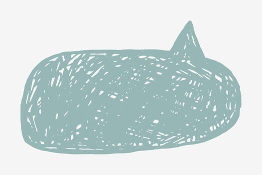 Hand drawn crayon speech bubble with visible sketch strokes and scribbled details. Childlike naive lines, text box chalkboard for notes. vector