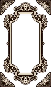 an ornate frame with a border in the style of the old vector