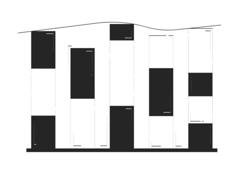Bar chart row with varied segments doodle linear object. Results comparison. Financial analytics graph. Barchart 2D outline clip art drawing isolated on white. Hand drawn sketch illustration vector