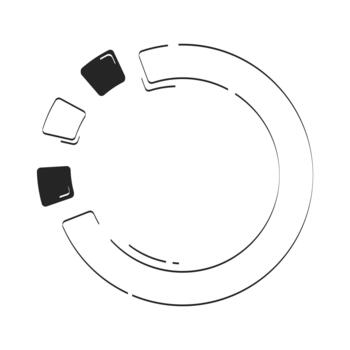 circular Progreso gráfico con bloques garabatear lineal objeto. datos visualización. analítica. segmentario anillo circulo 2d contorno acortar Arte dibujo aislado en blanco. mano dibujado bosquejo ilustración vector