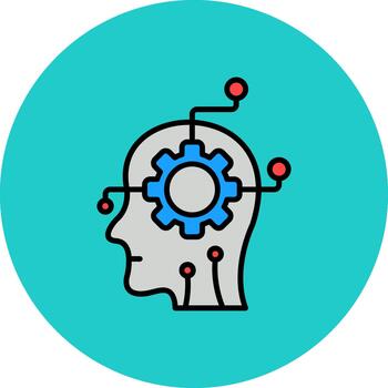 Artificial Intelligence Frosted Stroke Symbol vector