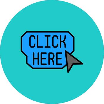 Click Here Smooth Pixel Form vector