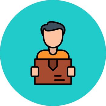 entrega hombre avanzado marco elemento vector