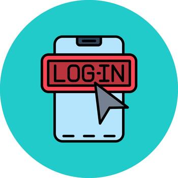 Log In Neutral Grid Block vector