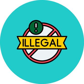Illegal Thin Outline Feature vector
