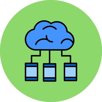 nube Servicio avanzado marco elemento vector