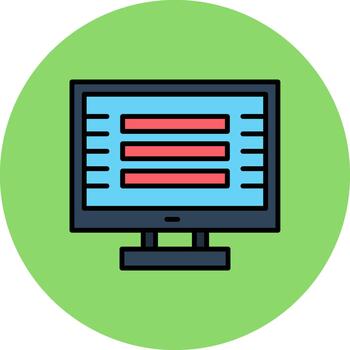 Computer Digital Curve Emblem vector