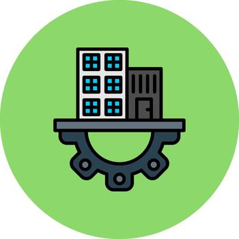 Infrastructure Subtle Stroke Patch vector