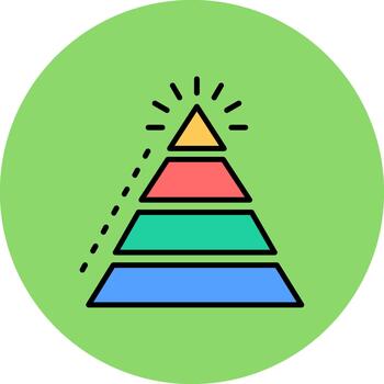 Pyramid Chart Future Pixel Pattern vector