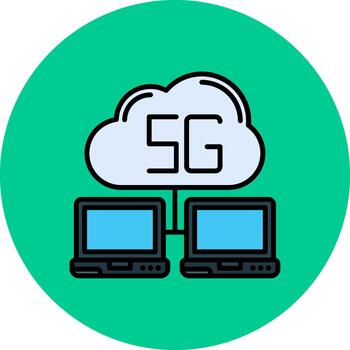 Cloud Server Thin Line Pattern vector