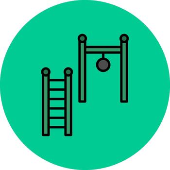 patio de recreo futuro píxel modelo vector