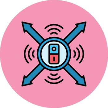 Accelerometer Sensor Ultra Fine Symbol vector