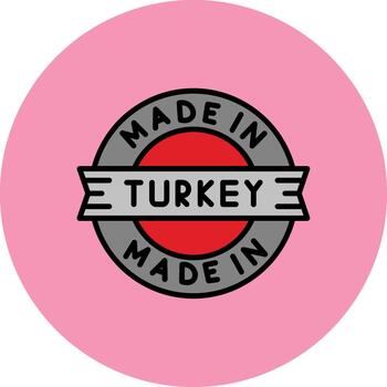 Made In Turkey Thin Outline Feature vector
