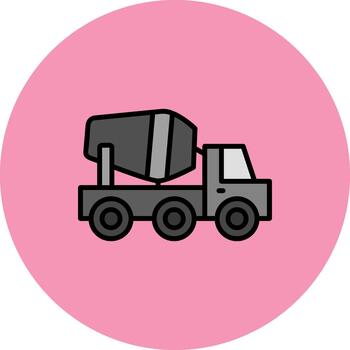 Mixer Truck Dynamic Color Fragment vector