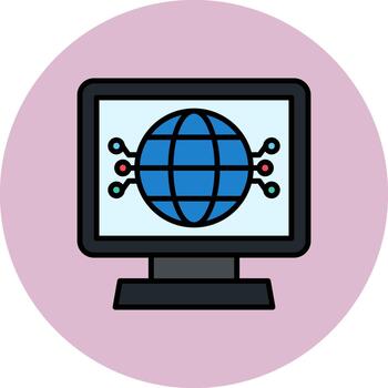 Globe Crisp Art Feature vector