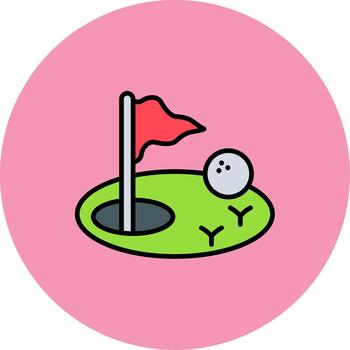 Golf Course Advanced Frame Element vector