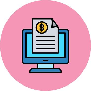 Invoice slip Light Grid Fragment vector